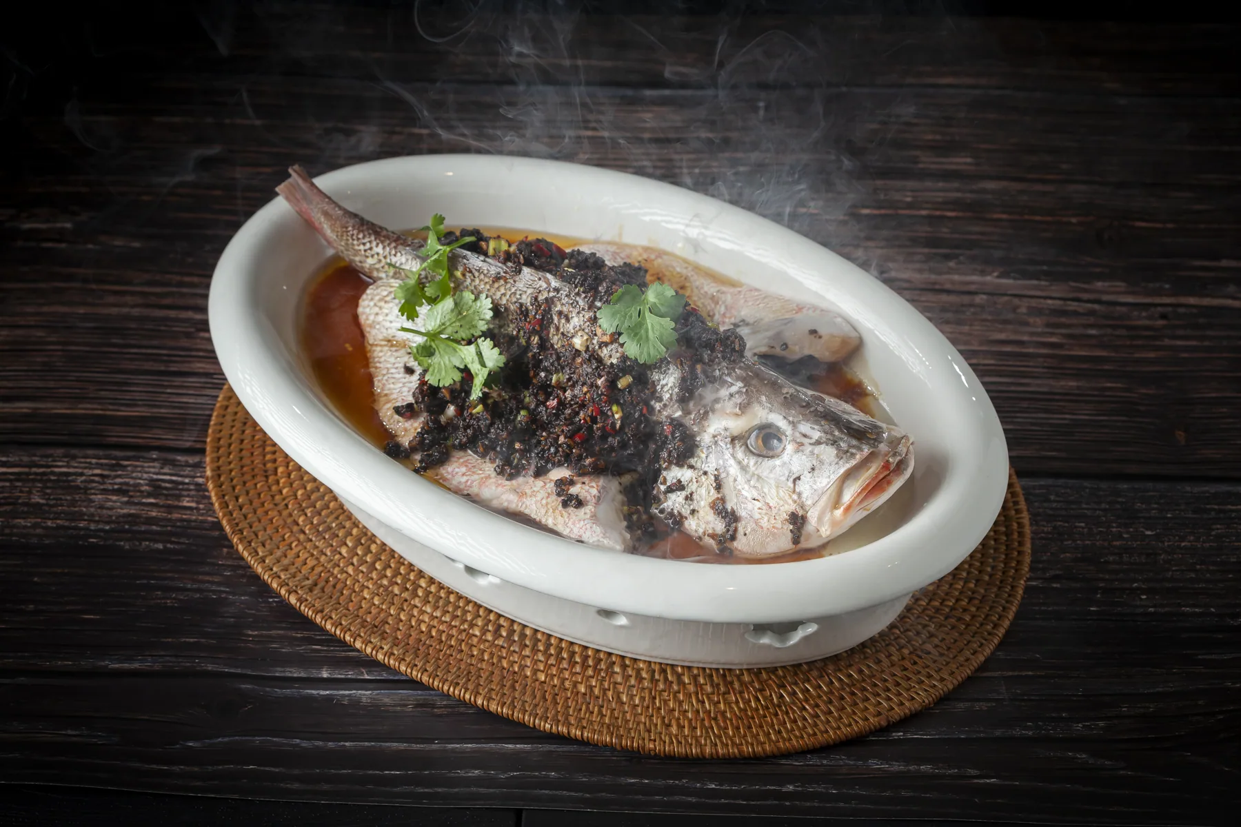Special Black Bean Sauce Steamed Fish