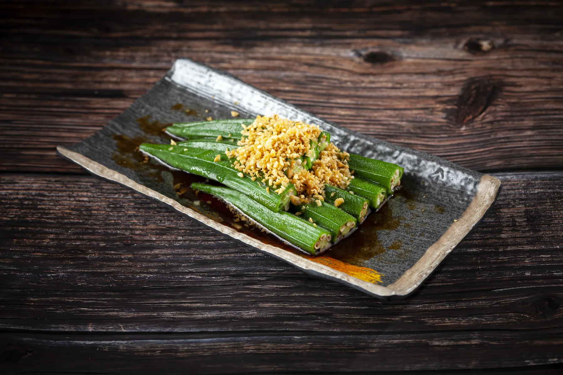 Garlic Stir Fried Ladyfinger