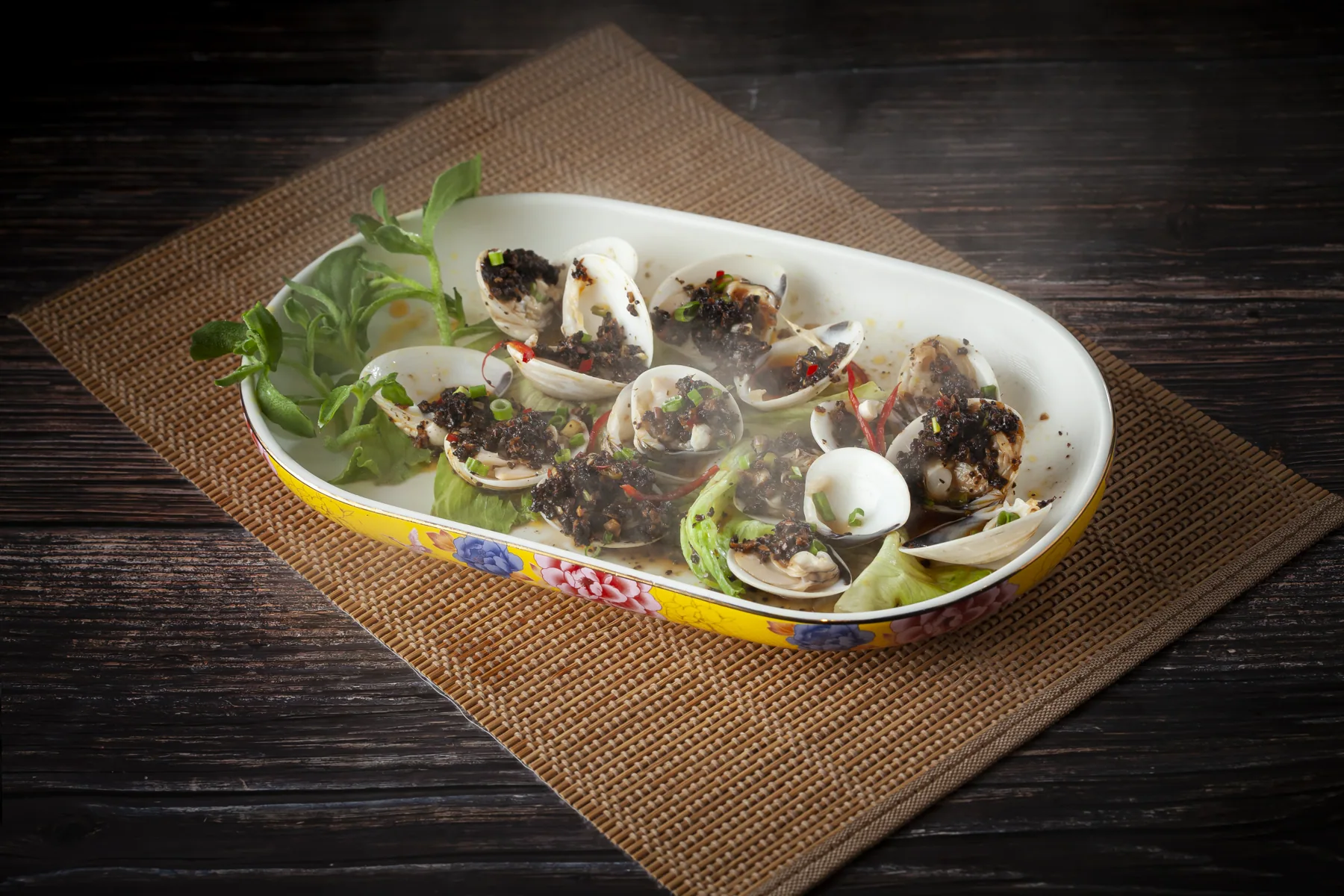 Black Bean Paste Clams Fried with Fragrant Tangerine Peel