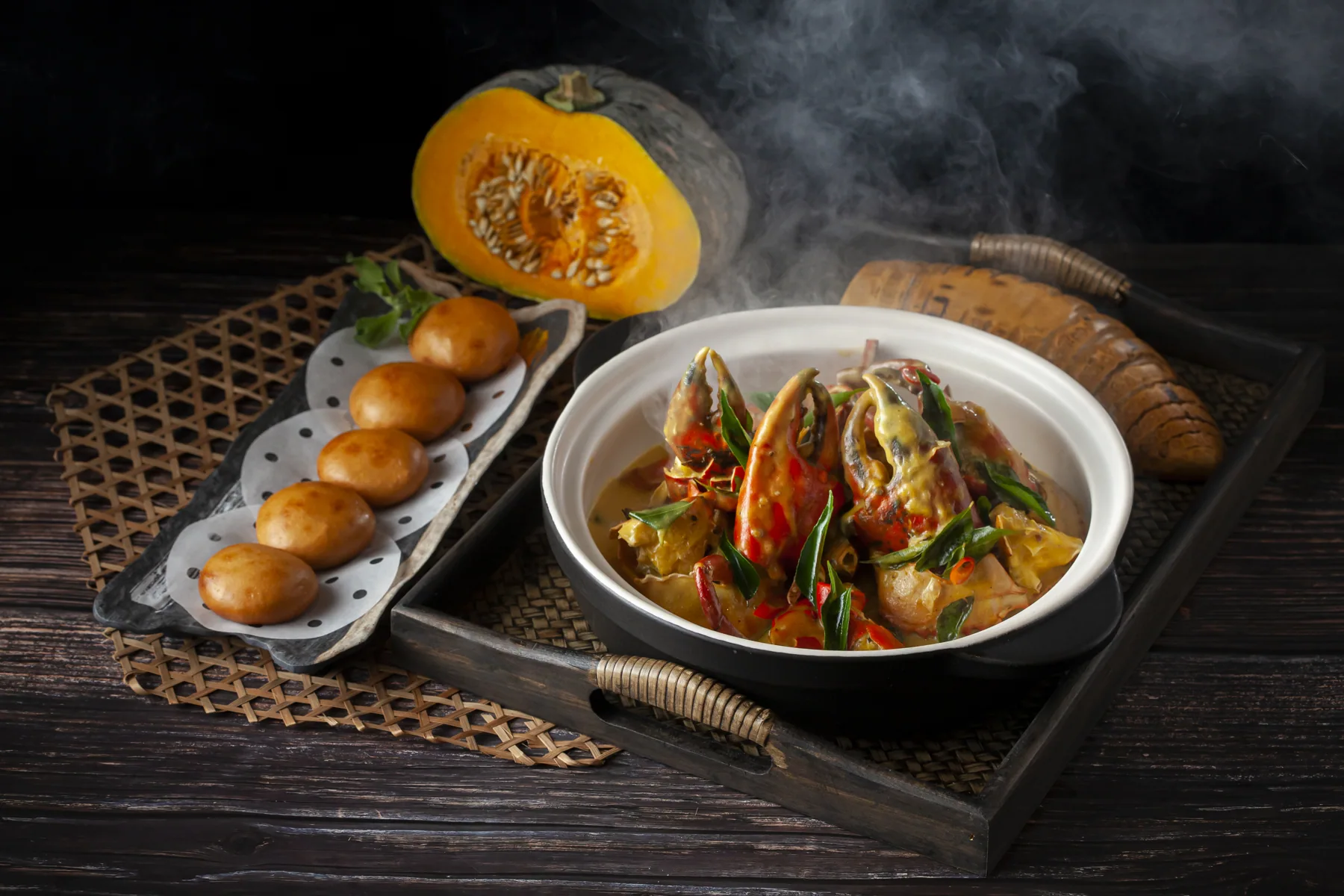 White Pepper Crab with Pumpkin Soup, a Taison signature